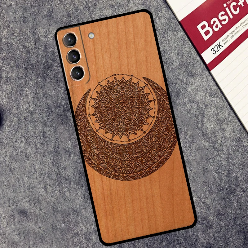 Tree Rose Skull Cactus Wood Case For Samsung Galaxy S24 S22 S23 Ultra Note 20 S9 S10 Note 10 Plus S20 FE S21 FE Cover