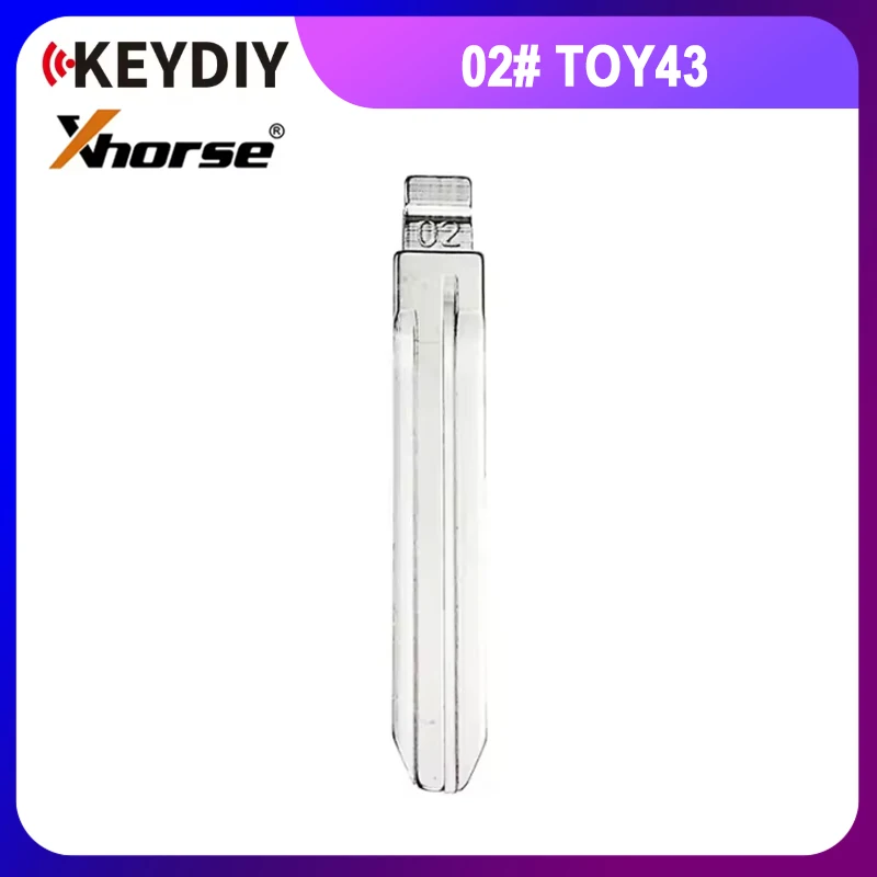 10PCS 02# KD Blade LISHI TOY43 TOY43AT Car Key Blade For KD KEYDIY VVDI XHORSE JMD For Toyota VIOS Hilux Fortuner Corolla Yaris