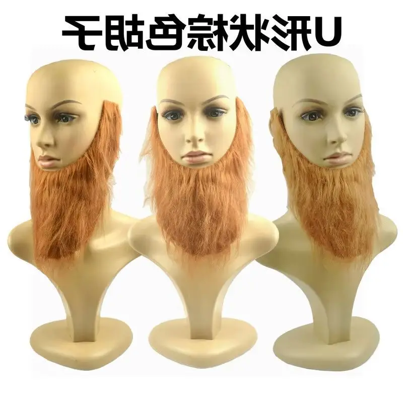 Grappige nepbaard rekwisieten Halloween Party mannen aankleden grote baard bruine snor kinderen