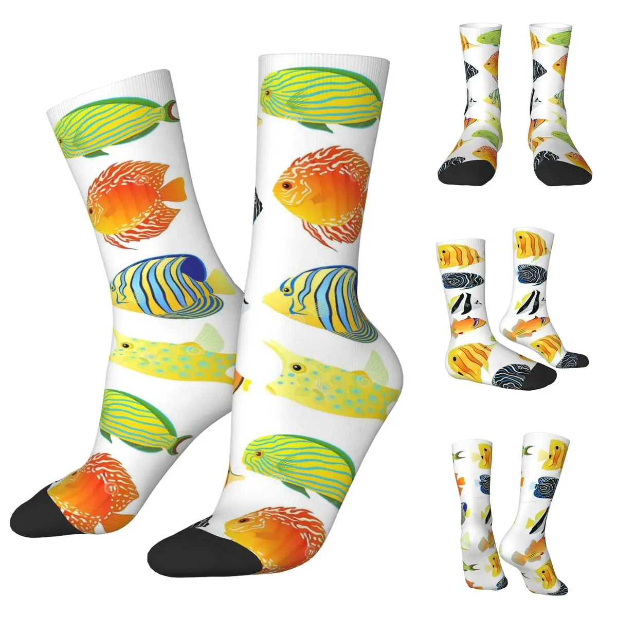 

Various Colorful Tropical Fish Unisex Socks,Cycling 3D Print Happy Socks Street Style Crazy Sock