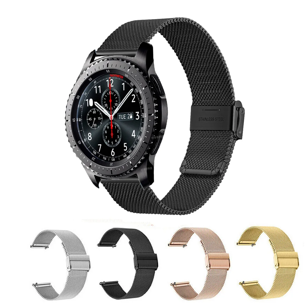 Metal 22MM Wristbands For Samsung Galaxy Watch 46mm Gear S3 Classic/Frontier Galaxy Watch 3 45mm Bracelet For Huawei GT Strap