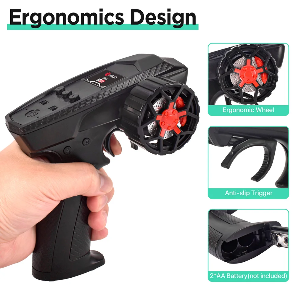 9IMOD 2.4GHZ เครื่องส่งสัญญาณวิทยุ 4 ช่องรีโมทคอนโทรล 4CH ตัวรับสัญญาณ 100M สำหรับ MN82 1/12 1/16 1/18 1/24 RC รถ