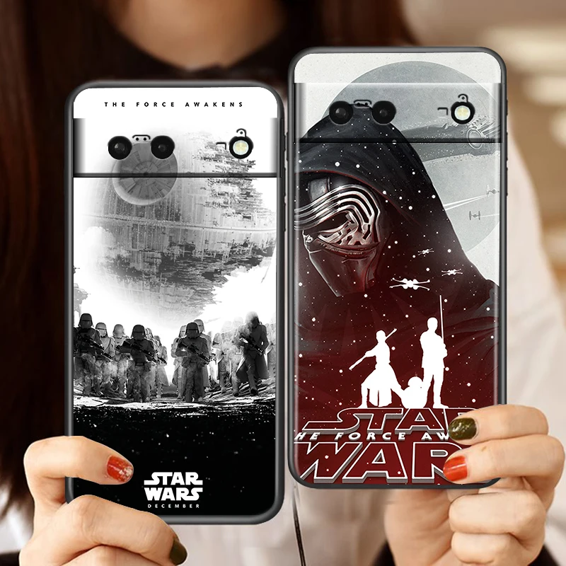 Armor Warrior Star Wars Shockproof Cover For Google Pixel 7 6 6A 5 4 5A 4A XL Pro TPU Soft Silicone Soft Black Phone Case Fundas