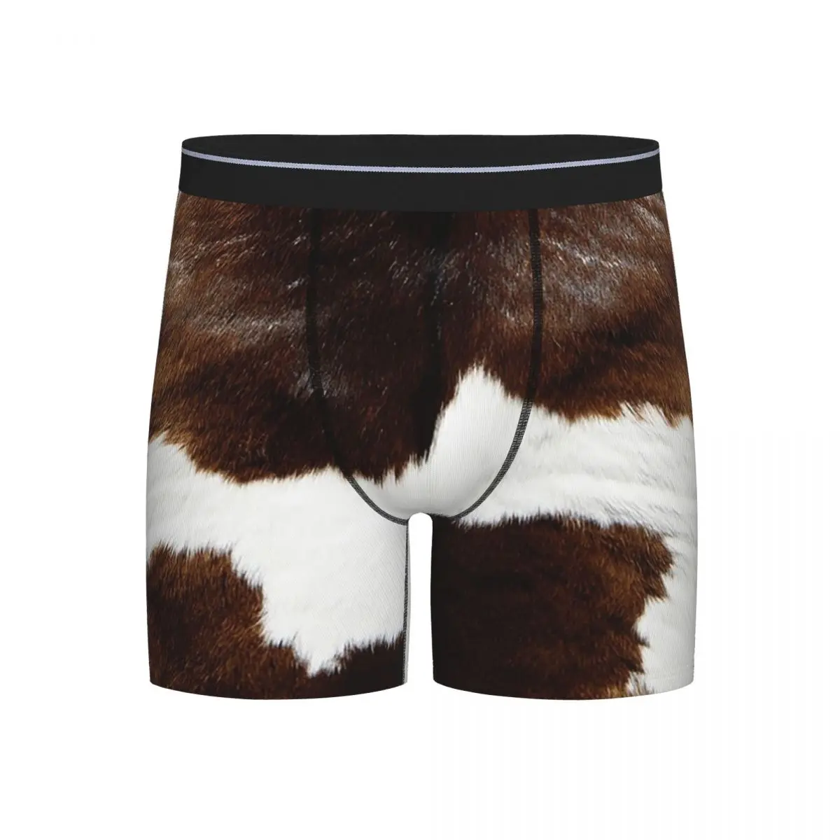 

Long Boxer Underpants Shorts Rustic Ranch Cow Print Panties Male Ventilate Underwear for Homme Man Boyfriend Gift