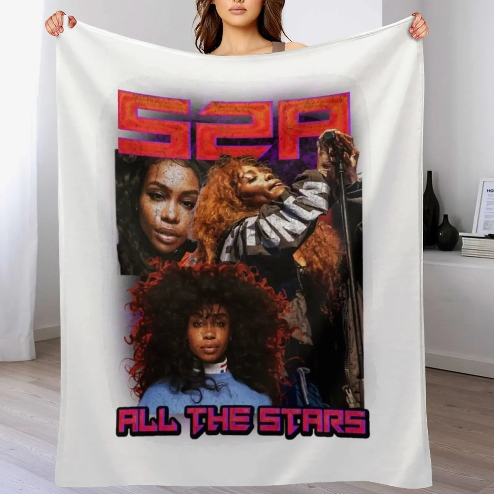 

All The Stars Sza Throw Blanket funny gift Personalized Gift Sofas Cute Blankets