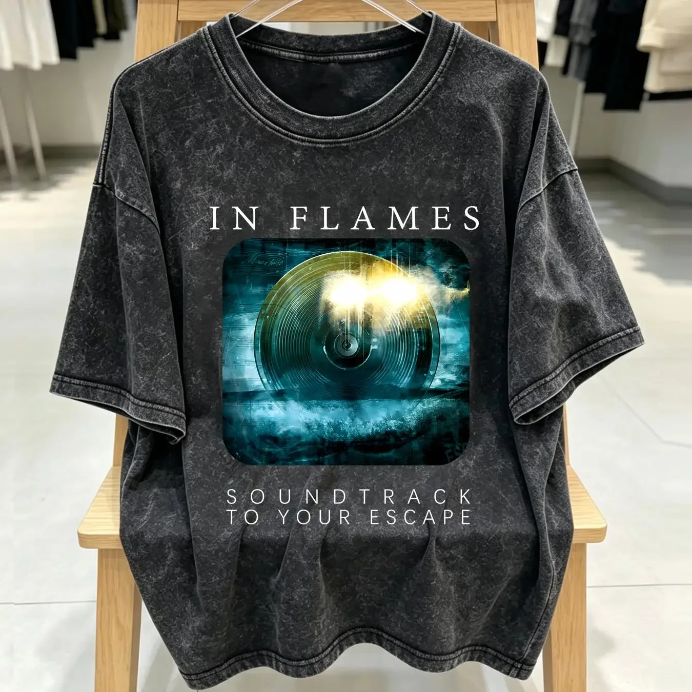washed T Shirt In Flames Band Soundtrack to Your Escape All Size S 5XL LL1701 long or short sleeves vintage Washed Unisex