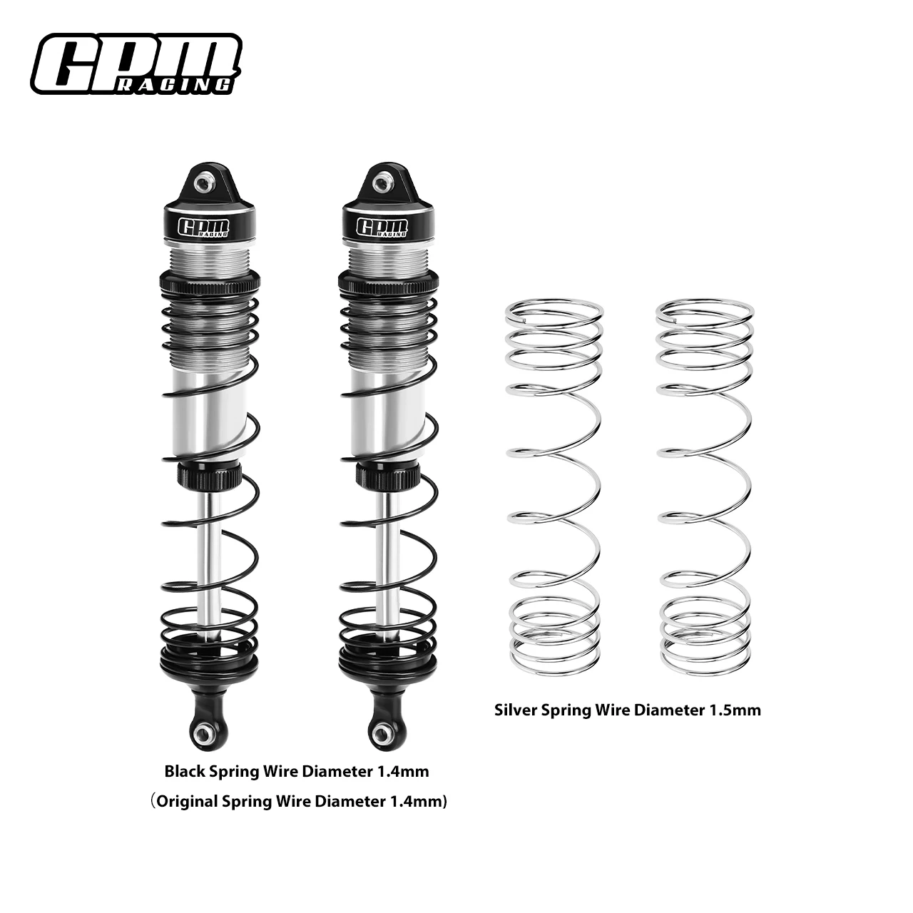 GPM Alloy Progressive Spring Front Shock 132mm For ARRMA 1/8 Mojave 4S ARA330793