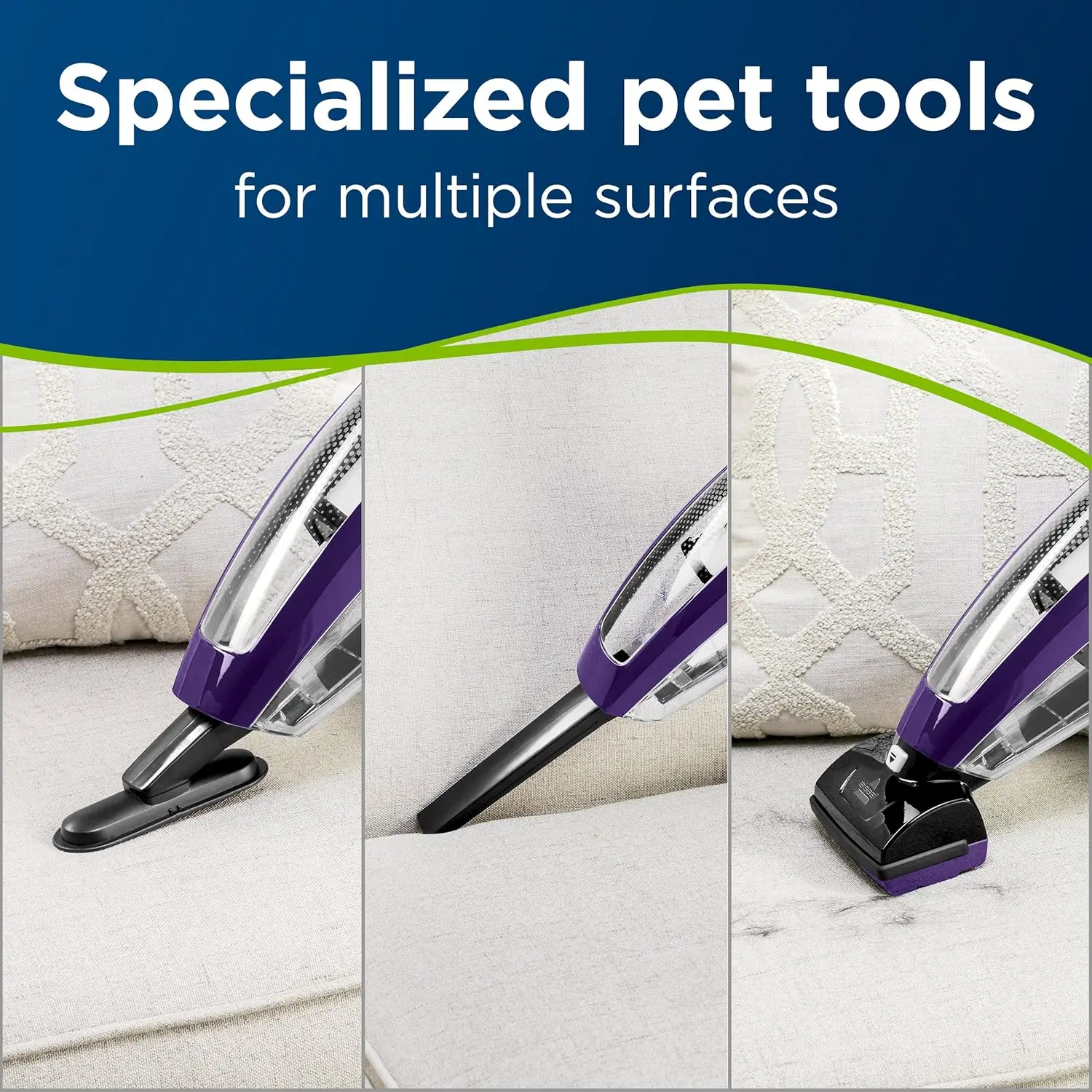 Ластик для волос домашних животных, литий-ионный беспроводной ручной пылесос, фиолетовый