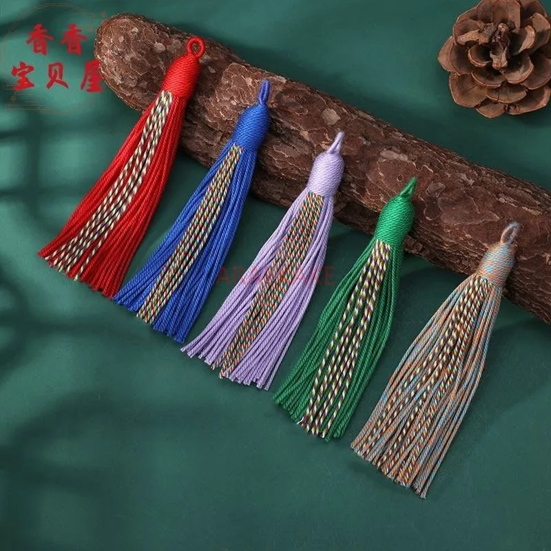 قلادة شرابة من خيط القطن المطلي يدويًا على الطراز الصيني العرقي، قلادة شرابة منسوجة بحبل ثقافي وحرف يدوية