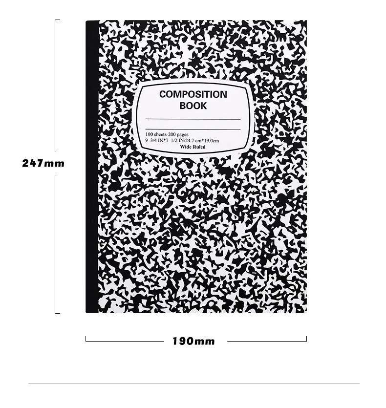 3/5Pcs B5 Thread Binding Composition Thick Notebook Marble Pattern Lined Journal School Office Memo Pad Diary Stationery Pack