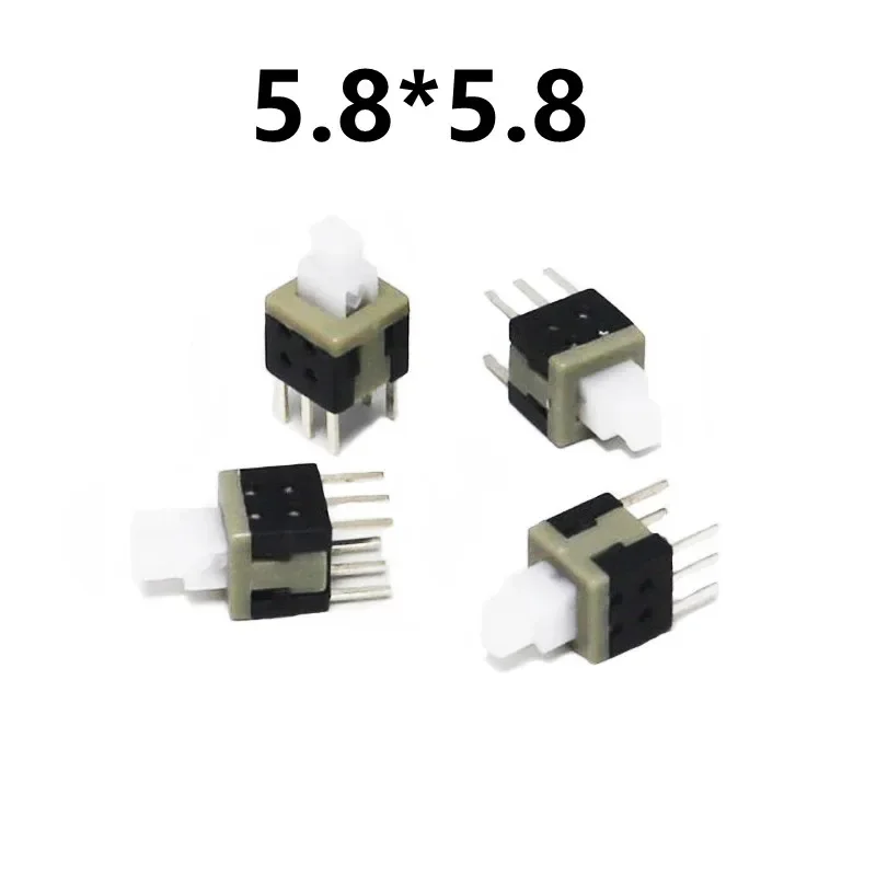 10PCS/LOT Self Locking / UNlock Push Tactile Power Micro Switch 6 Pin Button Switches 5.8x5.8 7x7 8x8 8.5x8.5mm