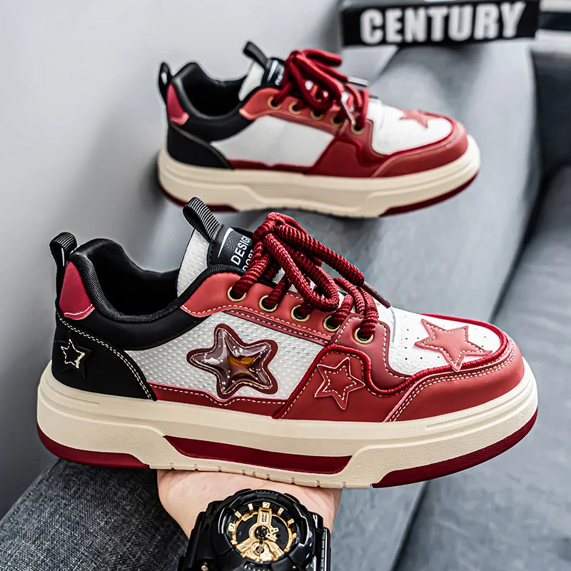 

Мужская обувь, спортивная обувь, сезонная мода, дышащая, универсальная обувь для доски, повседневная обувь, корейская версия на толстой подошве, универсальная.