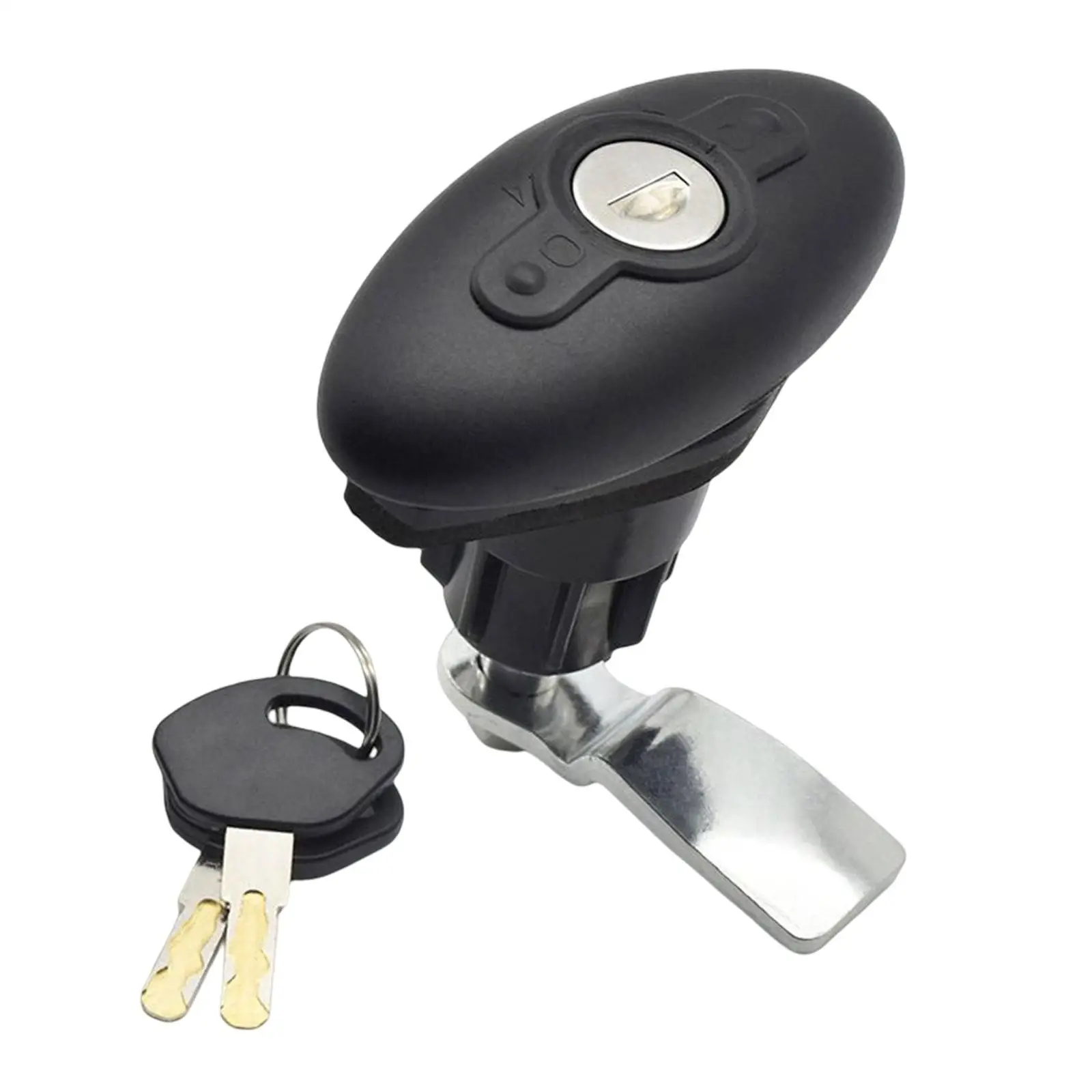 

Universal Nylon Door Lock Black Motorhome Entry Latch Kit with Keys for RV Travel Trailers Security