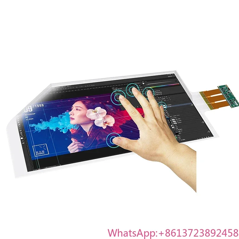 

Sensitive 55 Inch Interactive Touch Foil Capacitive Touch Screen Film 10 20 30 40 Touch Points