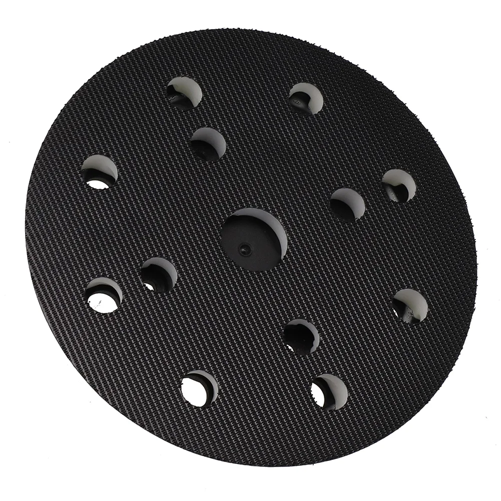 

Backing Pad Sanding Pad Stable White+Black Plastic+PU Replacement Short Loop Hook 125mm 8 Holes Easy To Install