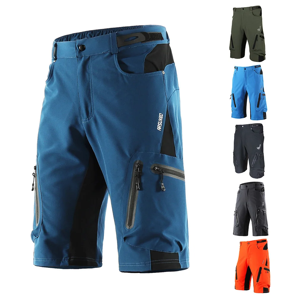 Baggy Shorts Cycling Biking Pants Breathable Sports Loose Fit Shorts Outdoor Casual Cycling Clothes with Zippered Pockets