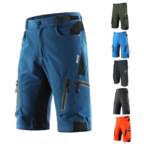 Pantalones cortos holgados para ciclismo, pantalones cortos deportivos transpirables, pantalones cortos holgados, ropa informal para ciclismo al aire libre con bolsillos con cremallera