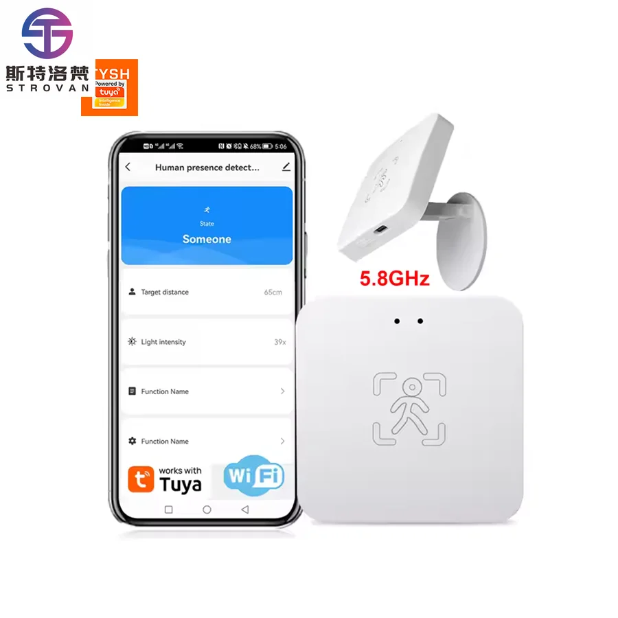 

STLF Tuya Wifi Zigbee Motion Pir Sensor 5.8g/24g Radar Ceiling Human Presence Detector