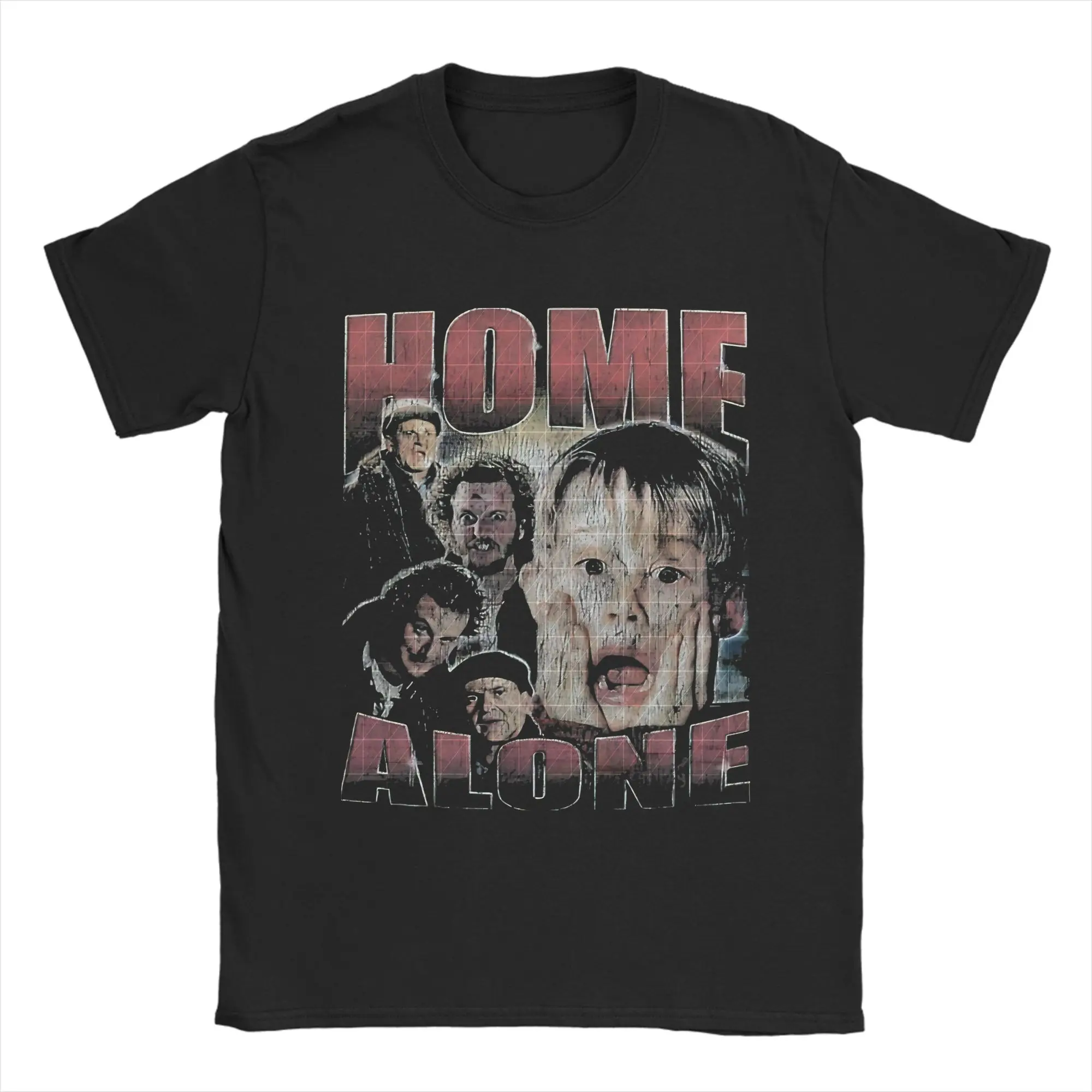 Art Home Alone  T Shirt Summer Merry Christmas 100% Cotton T Shirts For Adult Trendy Cool Casual Tshirt Short Sleeves Y2K Tops