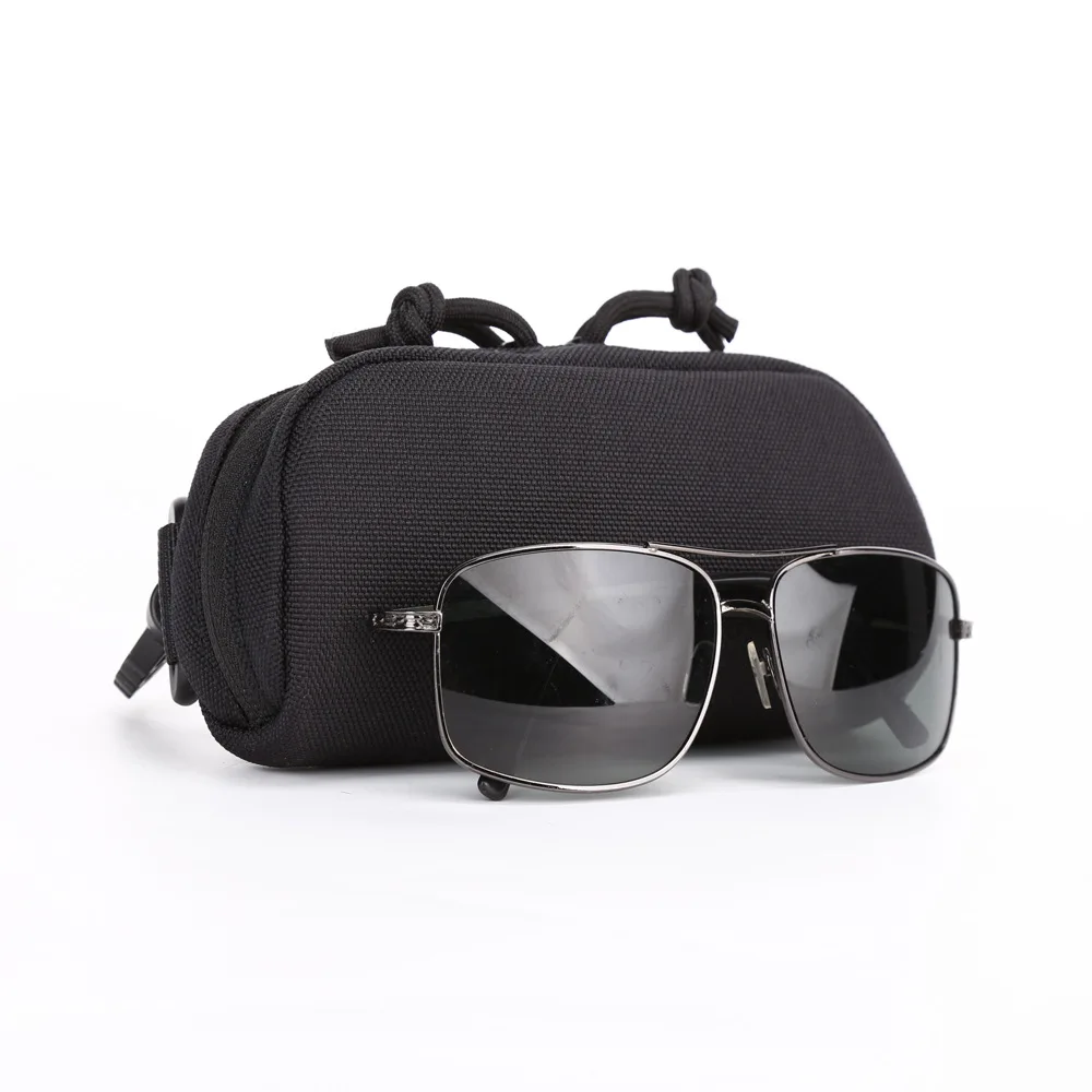 Tactical MOLLE Eyeglass Case Shockproof Protective Box Portable Outdoor Sunglasses Case Camping EDC Accessory Bag