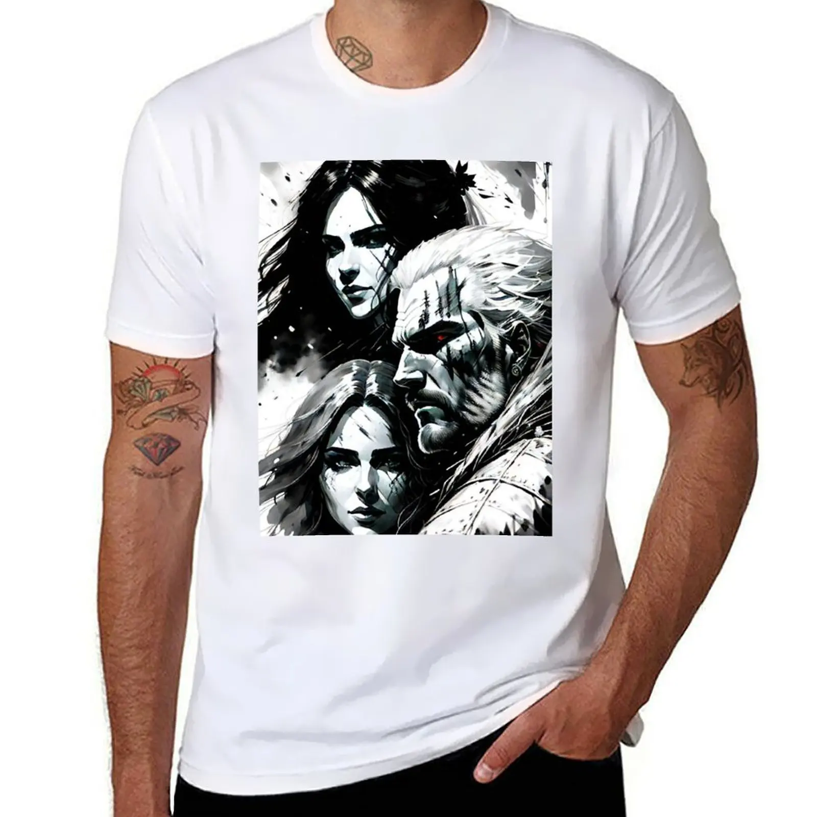 

witcher T-Shirt man t shirts for men t shirt man plain T-Shirt