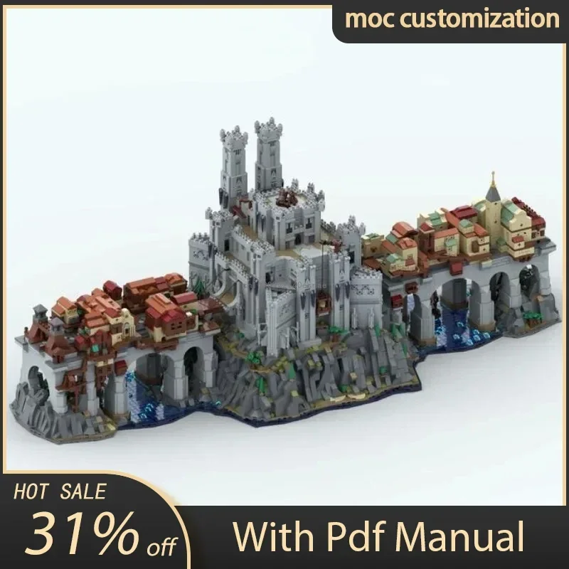 

9530 шт. Moc средневековый замок Wyrm's Crossing (Baldurs Gate 3) игровые модульные строительные блоки архитектура подарки на день рождения для детей