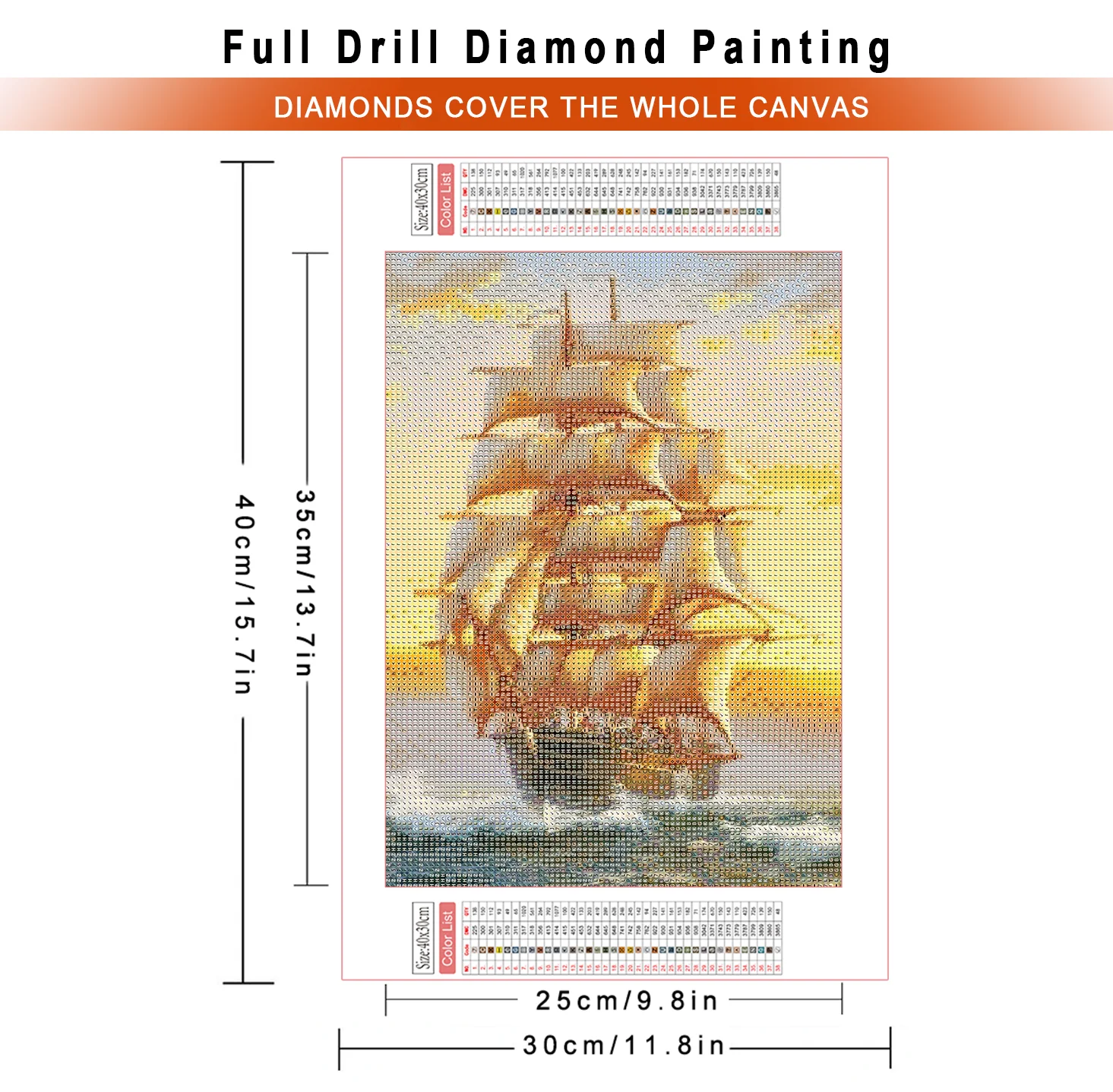 AZQSD Diamond Painting 5d Sunset Landscape Needlework Embroidery Sale Seaside Scenery Home Decor 30x40cm Full Kits Art