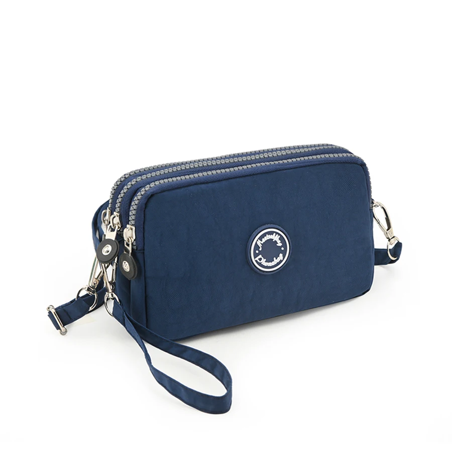 

New nylon crossbody bag cell phone key shoulder bag shopping handbag three layer coin purse