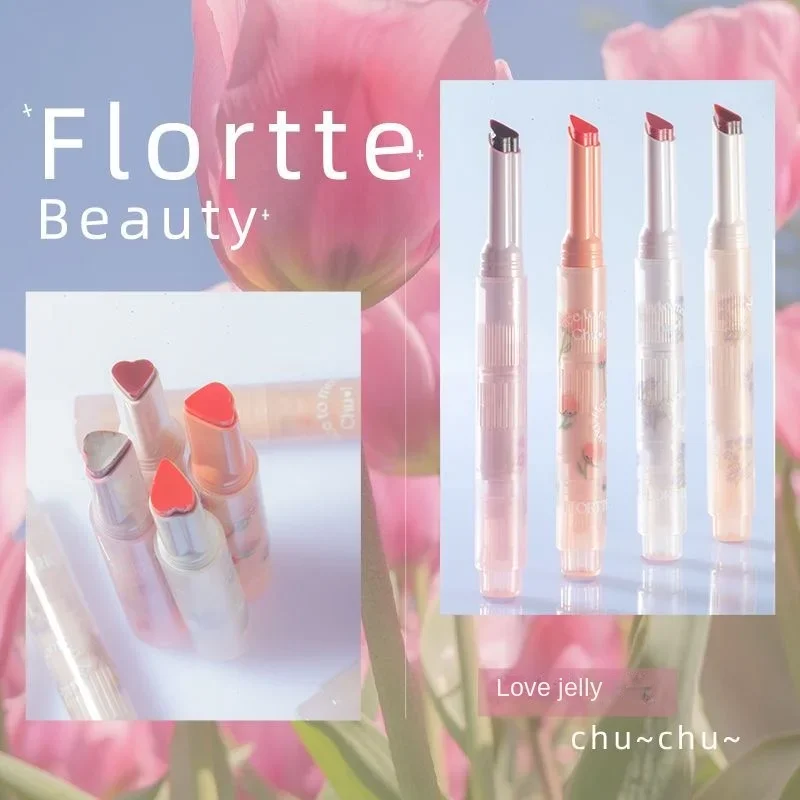 

FLORTTE First Kiss Love Lipstick Pencil Lip Balm Mirror Shine Lip Glaze Lip Stick Korean Makeup Lipgloss