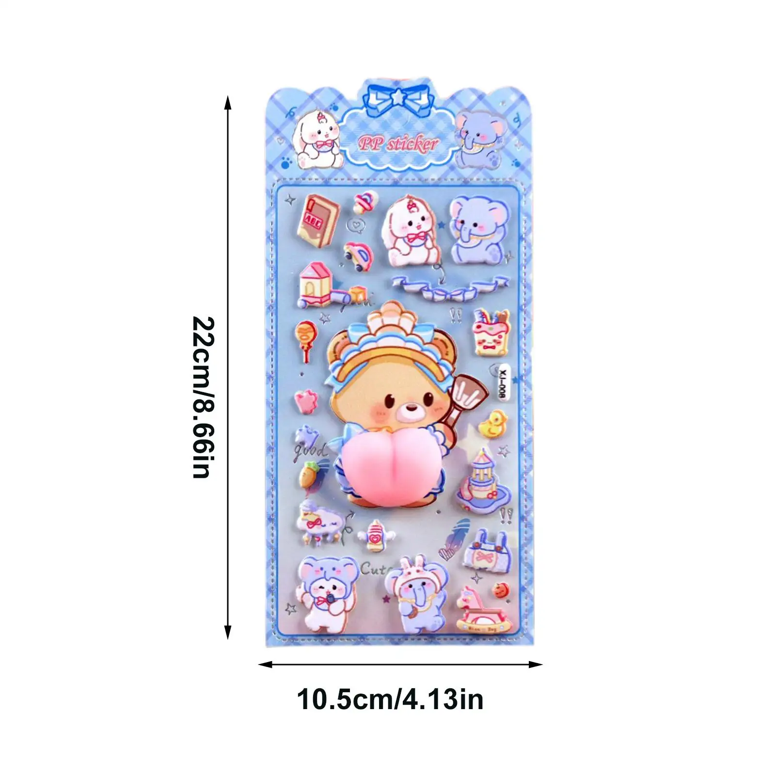 Fun Stickers Cartoon Decals Decorations 3D Cartoon Puff Stickers For Laptops Phone Case Party Birthday Classroom Activity Reward