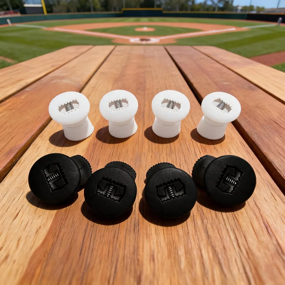 4/8pcs Baseball Gloves Lock Plastic Single Hole Spring Adjustment Cord Locks Buckle Softball Glove Cord Locks Replace Parts
