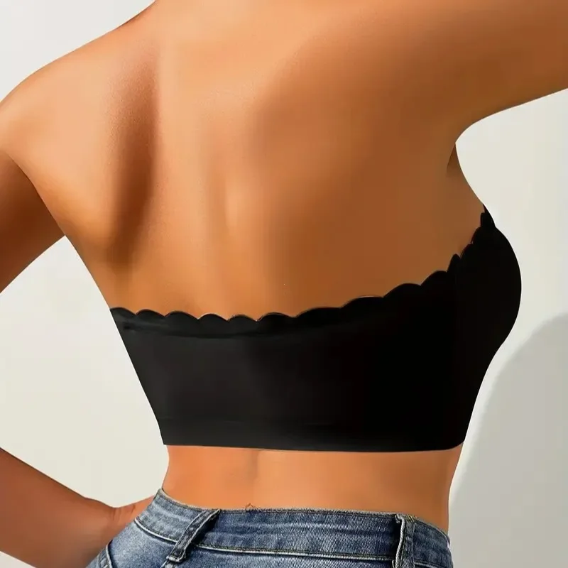 Dámské spodní prádlo s knoflíky vpředu, bez kostic, hladké, prodyšné, pohodlné, jednobarevné, nabírané, bez stopy, neviditelné - náhled 2