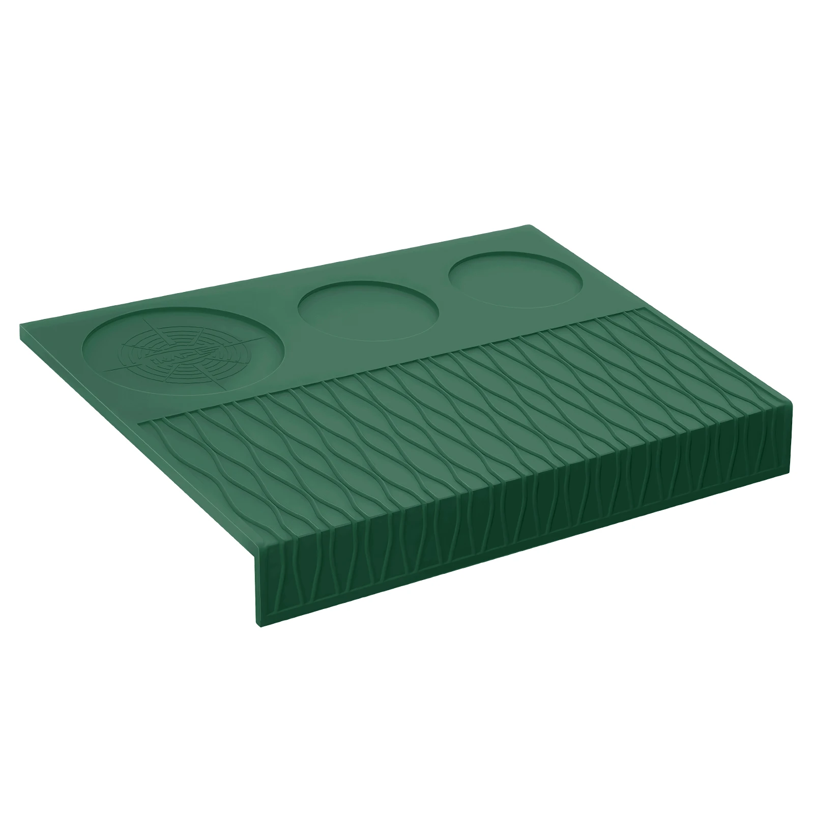 IKAPE Espresso Tamping Mat, Food Grade Silicone Coffee Tamper Mat, Portafilter Tamp Mat Espresso Accessory for Baristas, Green