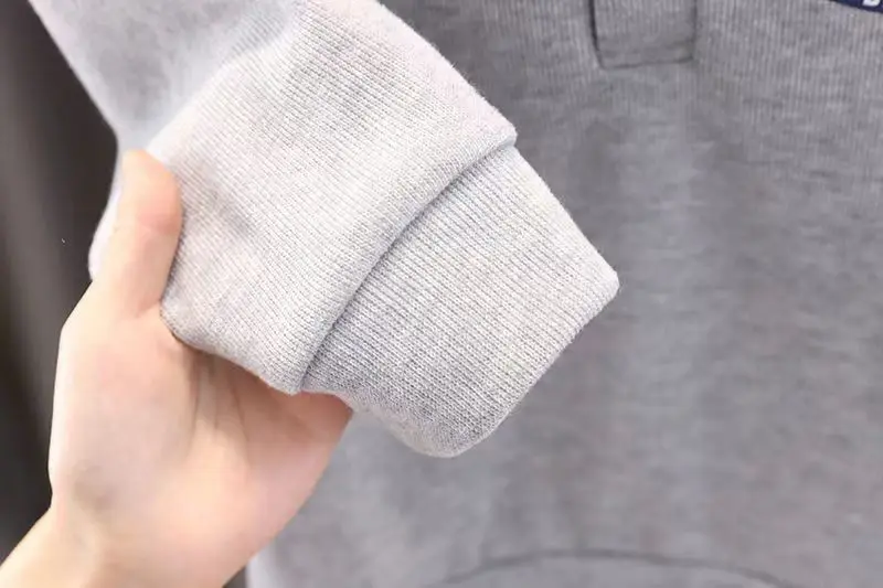 Baby-Sweatshirt-Kleidungssets 2026 Herbst Kleinkind Jungen Mädchen Süßer Bären-Print Halb-Reißverschluss Pullover+Hose 2-teiliges Kinder-Freizeit-Outfit – Detail 14