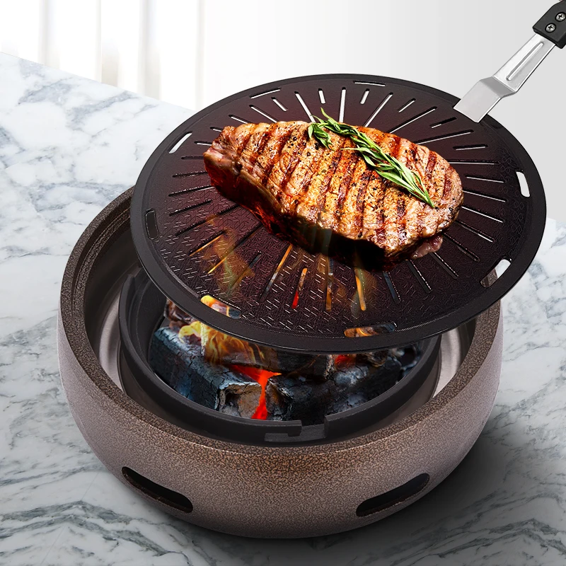 Korean Charcoal Grill Restaurant Charcoal Grill Easy to clean Durable Smokeless Charcoal Grill