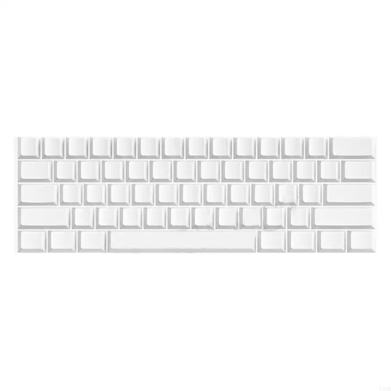 T3EE Blank 61 Key White Keycap Set In Original PBT Keycaps For Minimalists Keyboards Simple Keycap