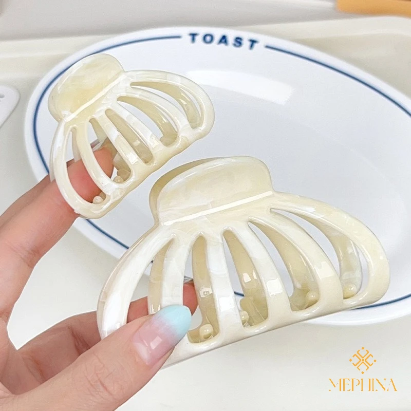 MEPHINA اليقطين مشبك شعر مقاطع مخلب شعر بسيط الجوف التدريجي دبوس الشعر الملونة مشبك شعر أنيق مخلب شعر اكسسوارات للنساء