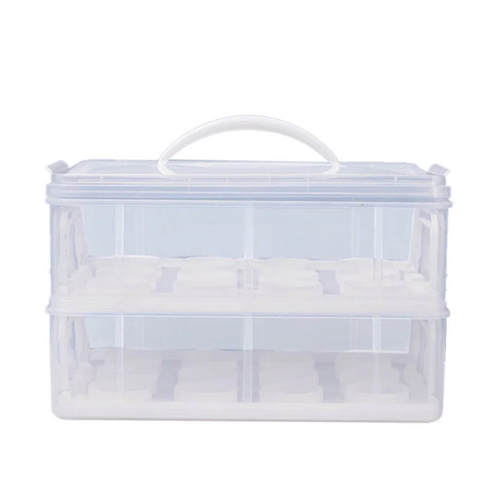 

1pc Double Layer Cake Box Transparent Food Grade Plastic Waterproof Oil Proof For Bakery Dessert Packaging Boxes Kitchen Bar