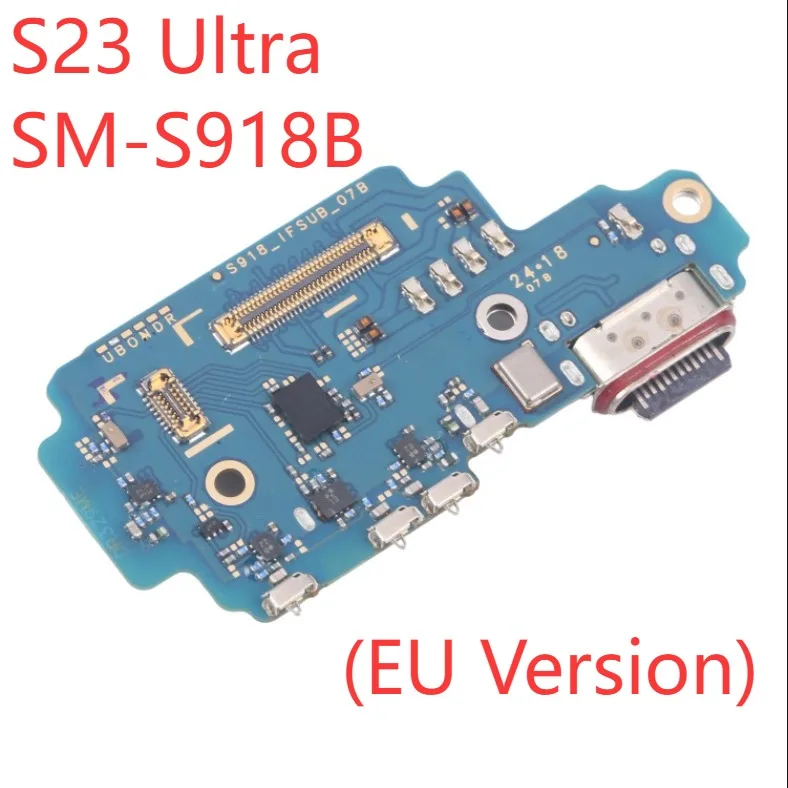USB Charger Dock Connector Charging Port Microphone Flex Cable For Samsung S23 SM-S911 S23Ultra 5G S918