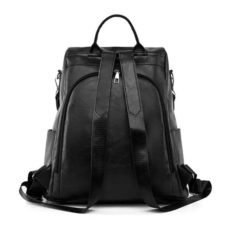 D46D 배낭 지갑 여성 패션 PU 가죽 여행 대형 숙녀 어깨 가방 안티 도난 가루 rucksack