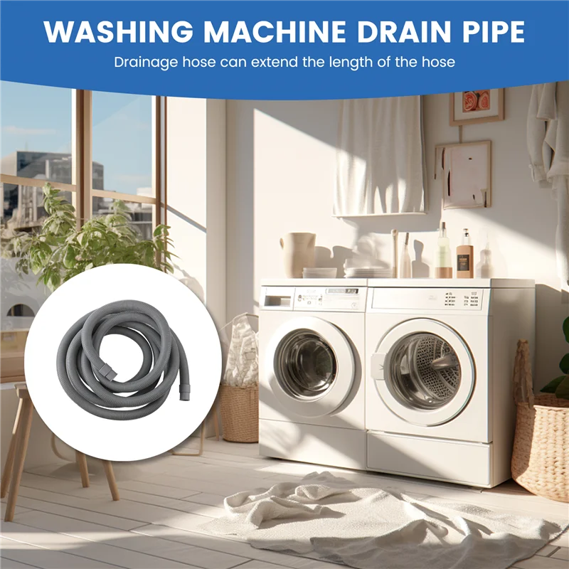 ABEZ 4 Pcs Washing Machine Drainage Pipe Hose,Washer Drain Hose For Washing Drainage Pipe,With U Shape Holder
