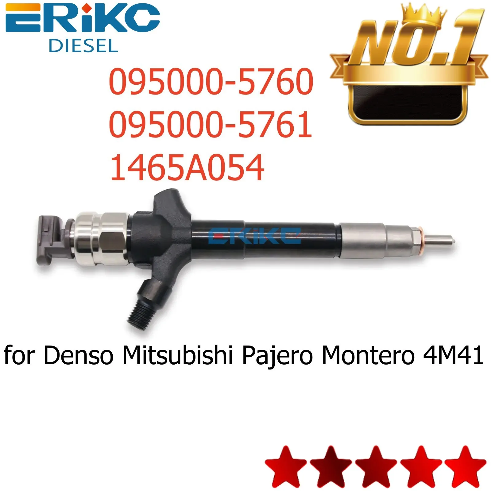 1465A054 095000-5761 Diesel Injection 095000-5760 Auto Parts Fuel Injector Set for Denso Mitsubishi Pajero Montero 4M41 4PCS