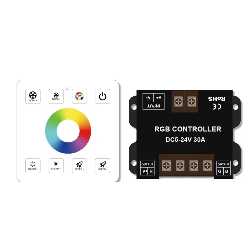 5V 12V 24V 2.4G RF Switch Dimmer Control 86 Touch Panel Remote Controller For Single Color/CCT/RGB/RGBW/RGBWC(RGB+CCT) LED Strip