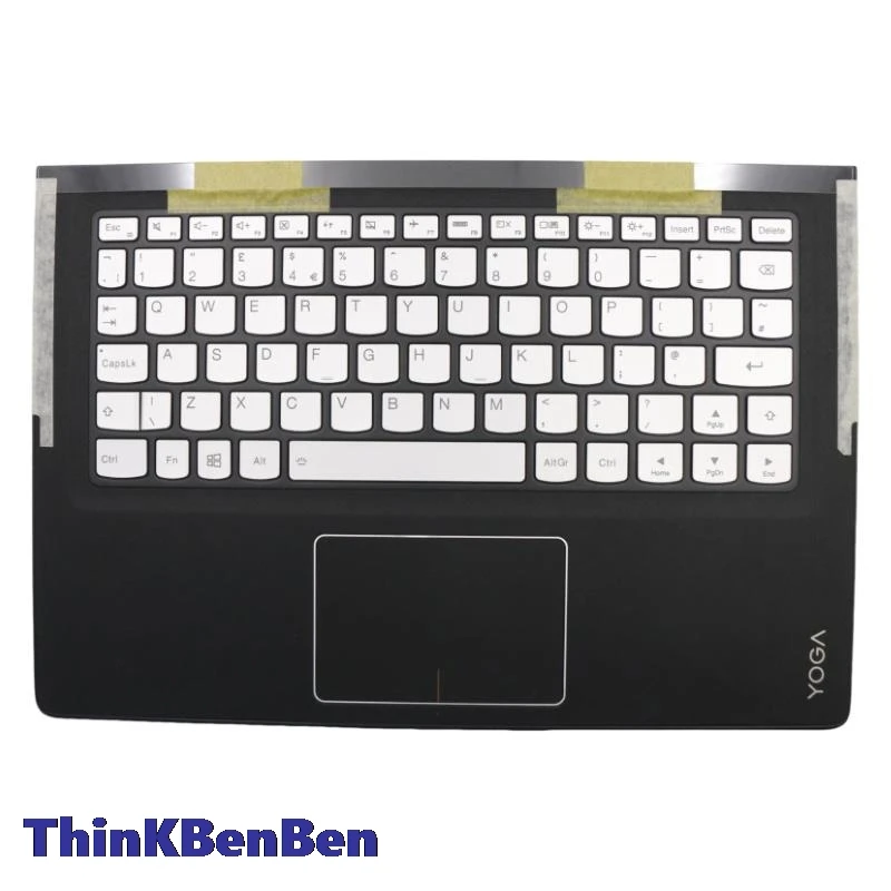 UK English Silver Keyboard Upper Case Palmrest Shell Cover For Lenovo Ideapad Yoga 900S 12 12ISK 5CB0K93854