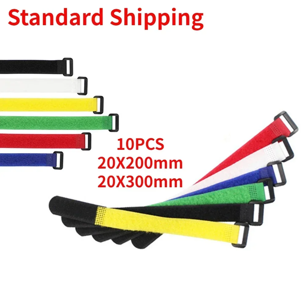 10PCS 20X200mm 20X300mm Nylon Magic Sticker LIPO Battery Strap Plastic Buckle