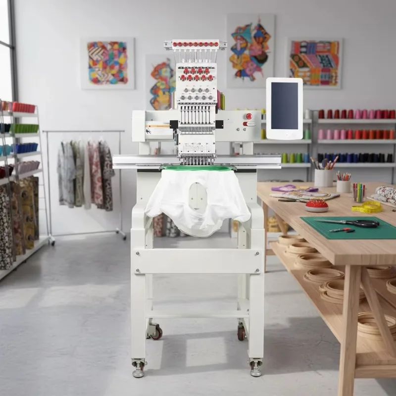 Quality Guaranteed Automatic New One Head 9 Needles Commercial Industrial Computerized Embroidery Machine