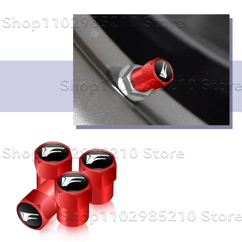 4Pcs/Set F Sport Logo Car Wheel Tire Valve Caps Metal Stem Cover For Lexus IS250 IS200 GX470 GS300 RX300 RX GS NX IS ES Decor