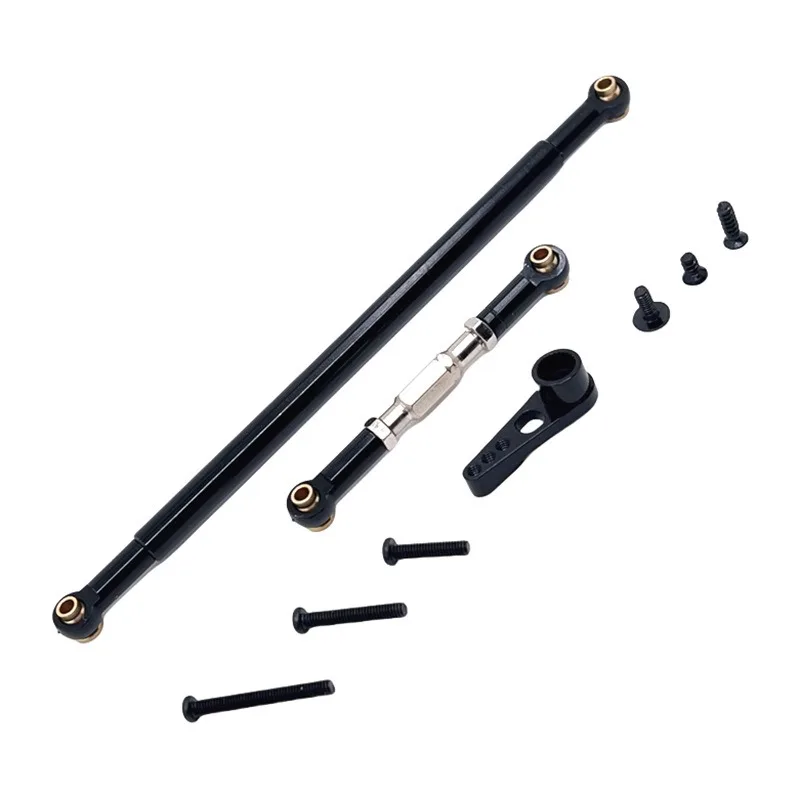 Varilla de enlace de dirección de Metal, varilla de tracción y brazo Servo para MN128 MN86 G500 1/12 coche trepador de control remoto, piezas de mejora