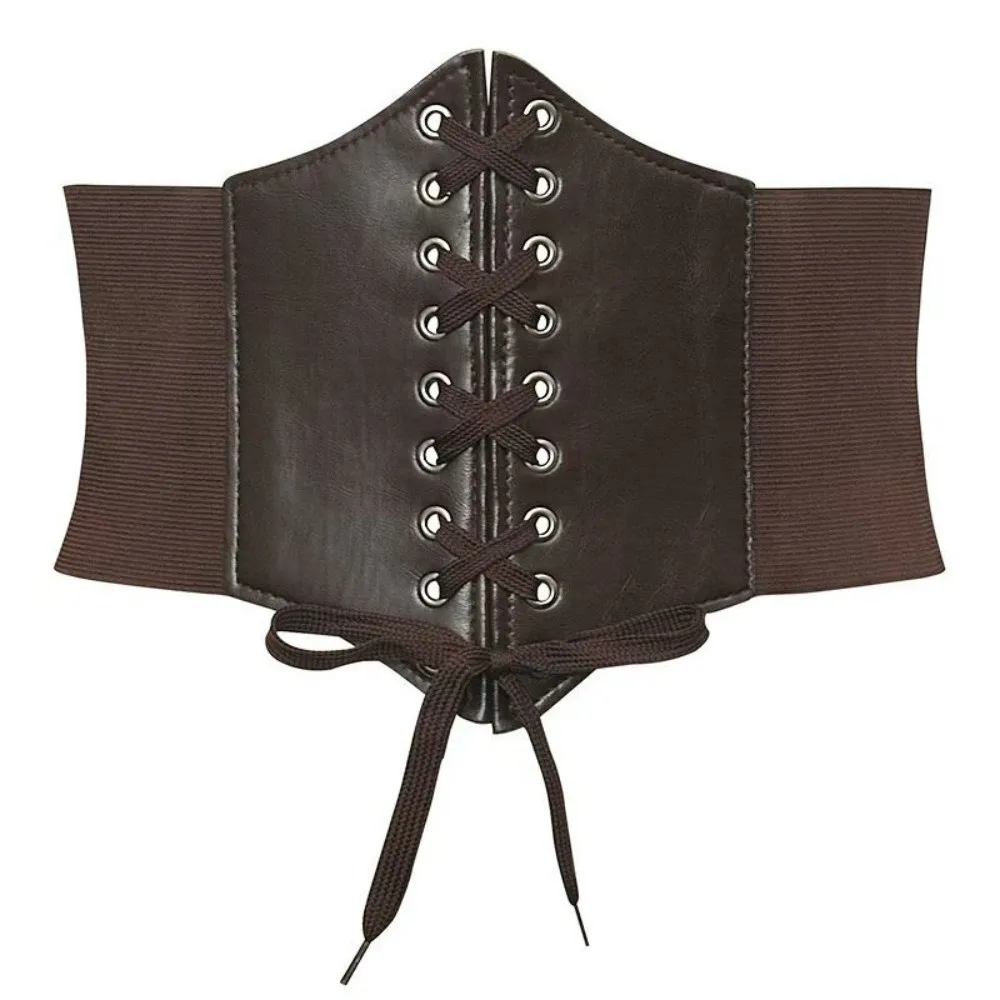 Breiter Korsett-Taillengürtel mit elastischem Design, schlankmachender Taillengürtel, externer Tragegurt, dekorativer Taillengürtel für Röcke, Kleider, Oberteile, Kleidung – Detail 5