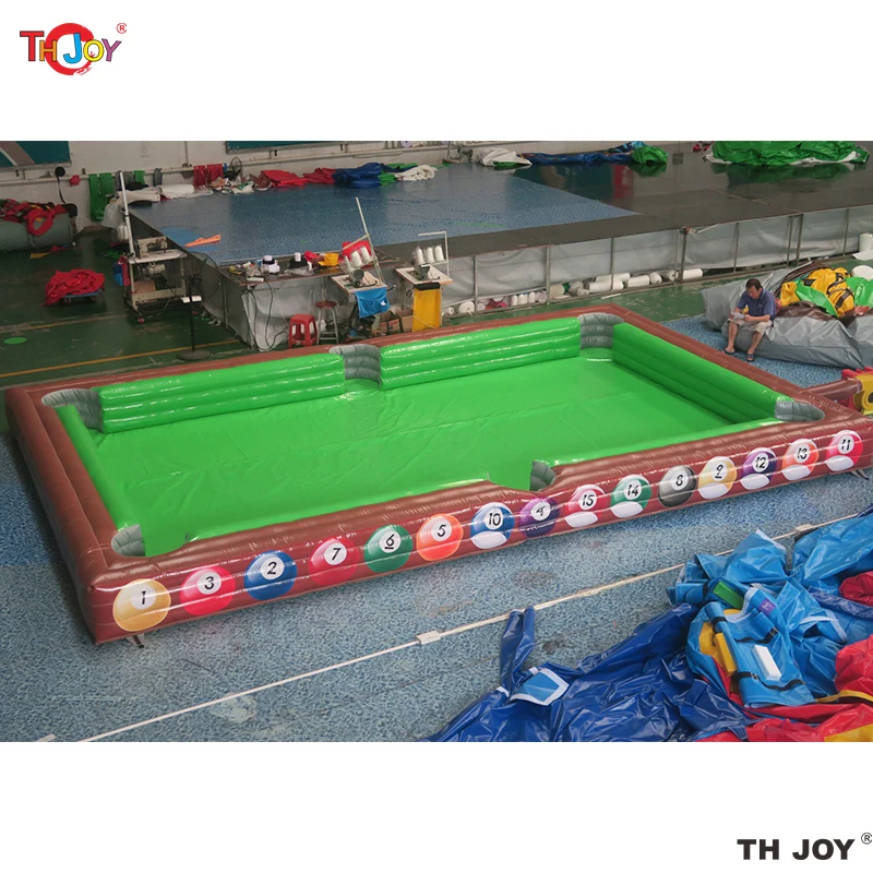 Billard de snooker gonflable, table de snooker, terrain de football, jeu de sport, 6x4m, 8x5m, 10x6m